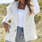 Fuzzy Mock Neck Button Up Vest Coat