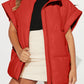 Pocketed Zip Up Vest Coat