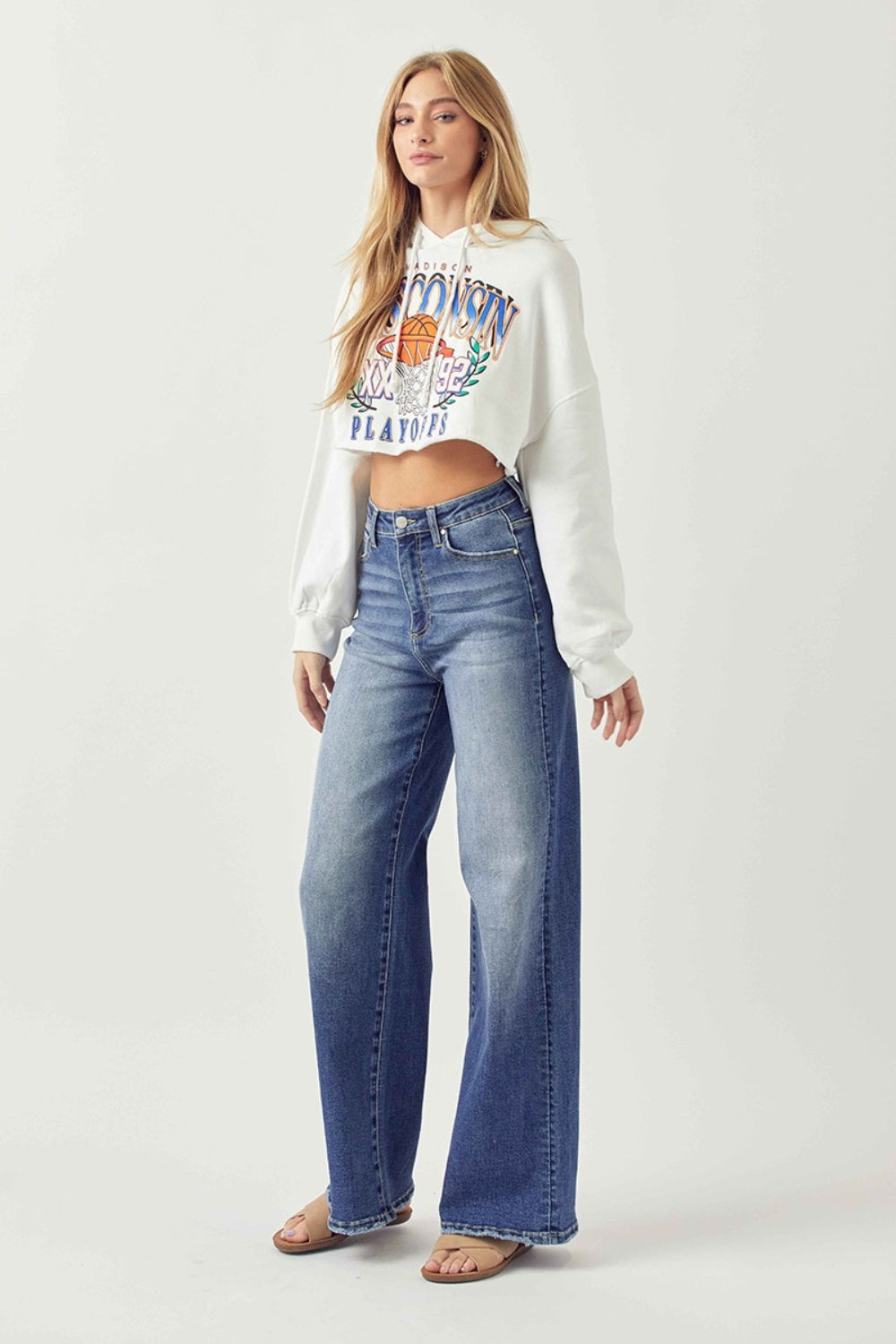 Taren Risen High Rise Wide Leg Jeans