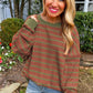 Striped Round Neck Long Sleeve Sweater