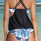 Full Size Crisscross Scoop Neck Tankini Set