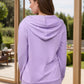 Full Size Drawstring Half Zip Long Sleeve Hoodie