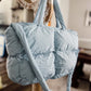 RTS: The Blake Quilted Grid Puffer Tote-