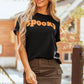 SPOOKY Round Neck Short Sleeve T-Shirt