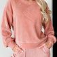 Round Neck Long Sleeve Top and Pants Set