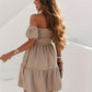 Full Size Ruffled Off-Shoulder Short Sleeve Dress