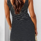 Striped Scoop Neck Sleeveless Tank Dress