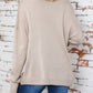 Surplice Dropped Shoulder Long Sleeve Sweater