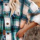 Pocketed Plaid Button Down Long Sleeve Shacket