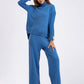 Basic Bae High- Low Turtleneck Long Sleeve Top and Pants Sweater Set