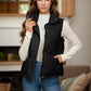 Pocketed Zip Up Vest Coat