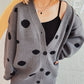 Polka Dot Button Up Cardigan