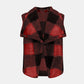 Plaid Open Front Vest Coat