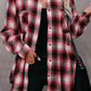 Full Size Plaid Collared Neck Long Sleeve Shirt