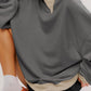 Contrast Dropped Shoulder Long Sleeve Sweatshirt