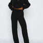 Quarter Zip Long Sleeve Top and Pants Set