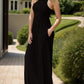 Pocketed Round Neck Sleeveless Dress