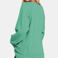 Zenana Pocketed Round Neck Long Sleeve Sweatshirt