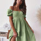 Full Size Ruffled Off-Shoulder Short Sleeve Dress