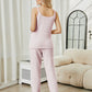 Fuzzy V-Neck Cami and Pants Lounge Set