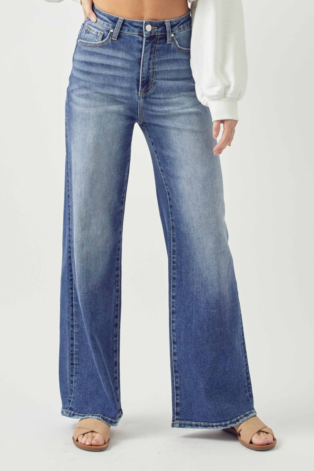 Taren Risen High Rise Wide Leg Jeans