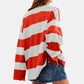 Color Block Half Zip Long Sleeve Sweater