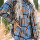 Plaid Collared Neck Long Sleeve Shirt