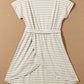 Tied Striped Cap Sleeve Dress