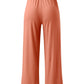 Full Size Drawstring High Waist Wide Leg Pants