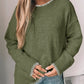 Perfee Round Neck Long Sleeve Sweater