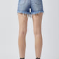 RISEN Raw Hem Asymmetrical Waist Denim Shorts