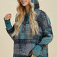 Double Take Full Size Plaid Dropped Shoulder Hoodie