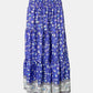 Full Size Tiered Printed Elastic Waist Skirt