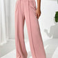 Elastic Waist Wide Leg Pants