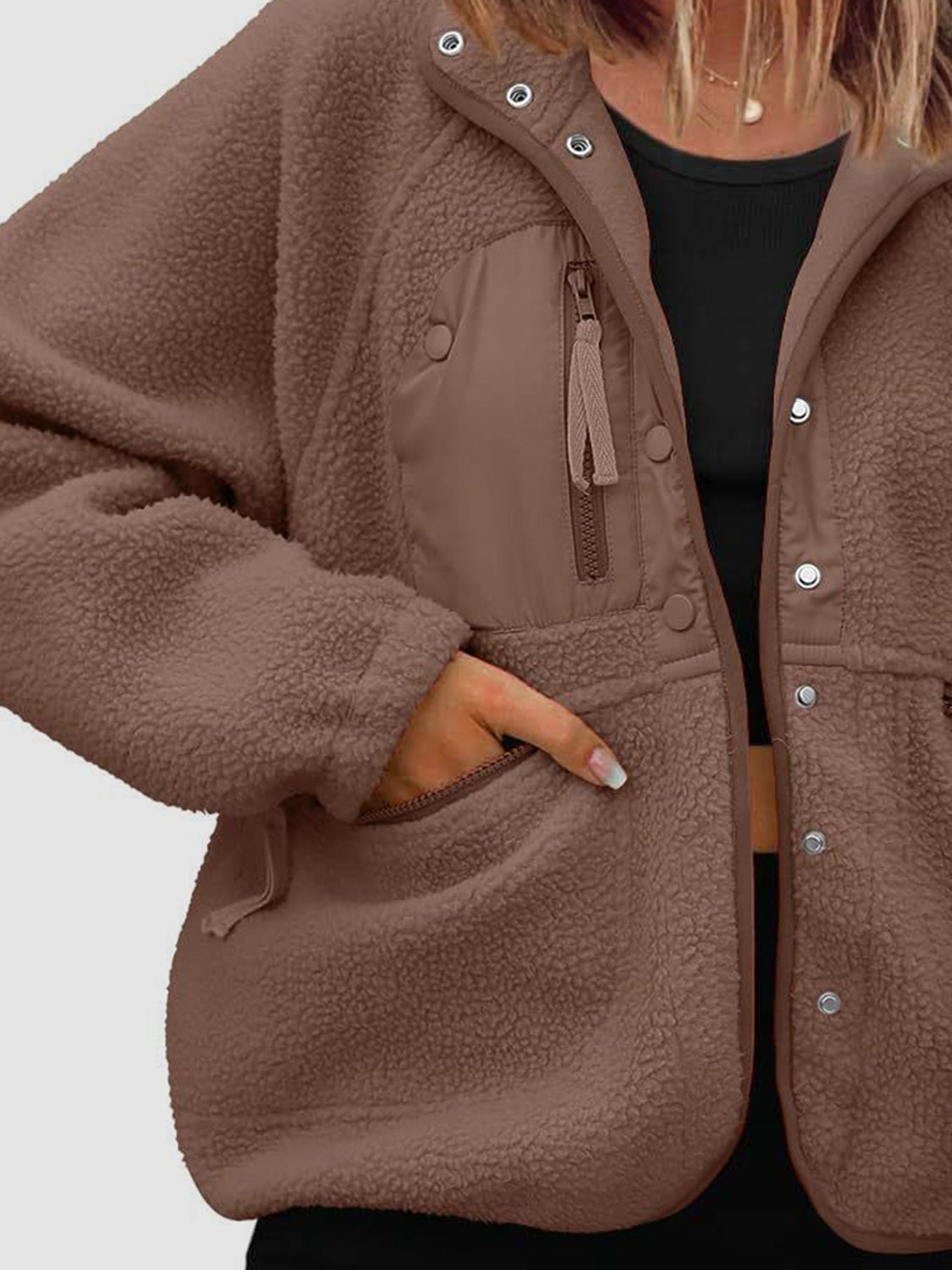 Keepin it cozy Sherpa Jacket