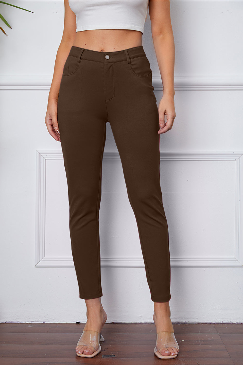 Basic Bae Full Size High Waist Skinny Pants