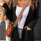 Cable-Knit Dropped Shoulder Slit Cardigan