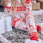 Full Size Christmas Element Round Neck Top and Pants Set