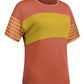 Striped Round Neck Short Sleeve T-Shirt