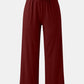 Full Size Drawstring High Waist Wide Leg Pants