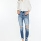 Taylor Kancan High Rise Frayed Ankle Skinny Jeans