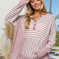 BiBi Striped Thumbhole Long Sleeve Top