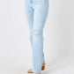 Judy Blue Full Size High Waist Distressed Straight Jeans