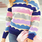 Boat Neck Long Sleeve Sweater