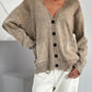 Distressed Button Down Long Sleeve Cardigan