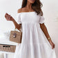 Full Size Ruffled Off-Shoulder Short Sleeve Dress