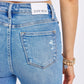 Judy Blue Full Size Mid Rise Destroyed Hem Distressed Jeans