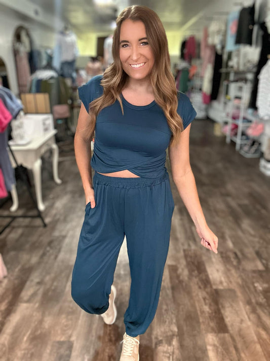 The Cami Wrap Hemline Top and Pant Set