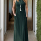 Pocketed Round Neck Sleeveless Dress