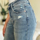 Judy Blue Full Size High Waist Distressed Straight Jeans